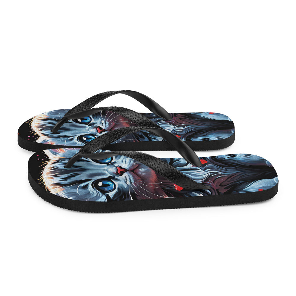 Robot Planet: We love cats! Kitty Kat Flap Flip Flops.