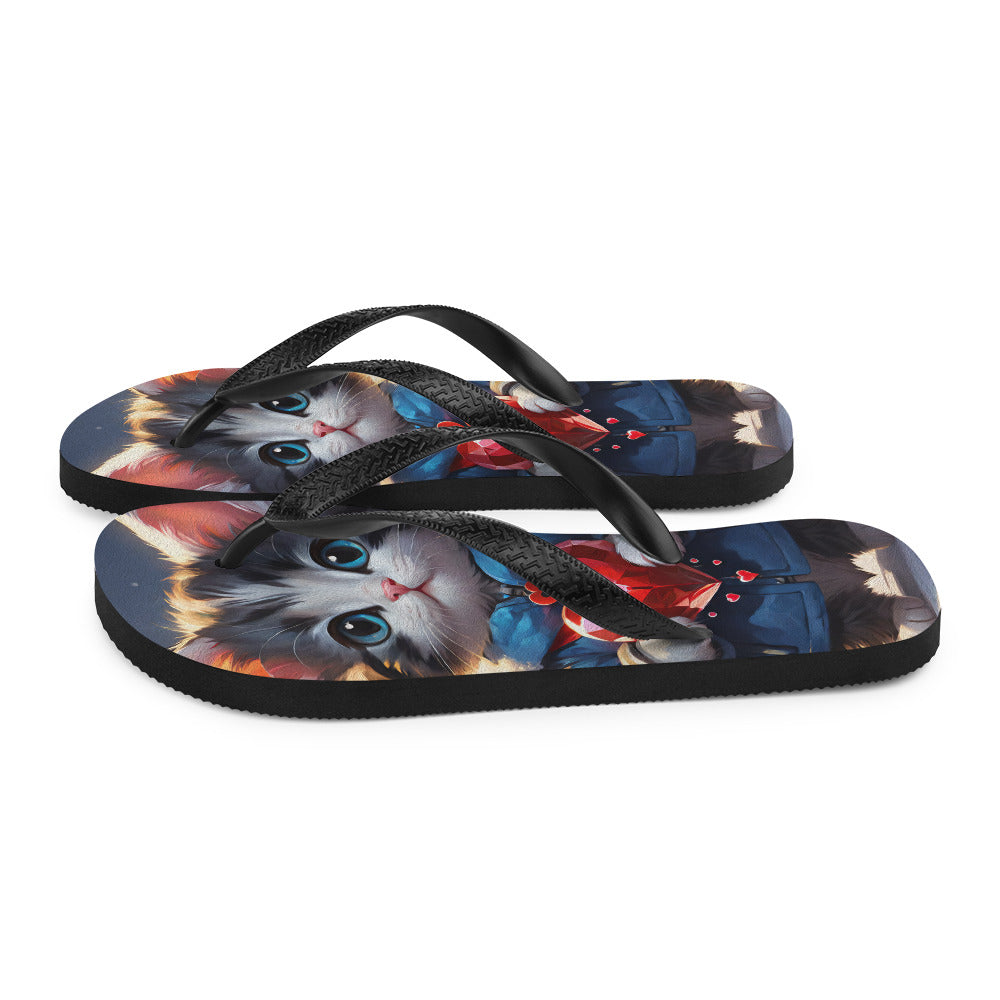 Robot Planet: We love cats! Kitty Kat Flap Flip Flops.