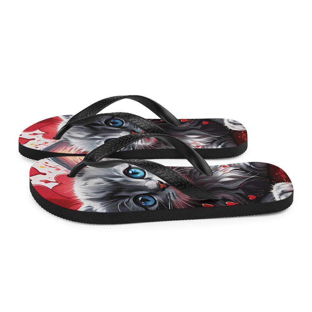 Robot Planet: We love cats! Kitty Kat Flap Flip Flops.