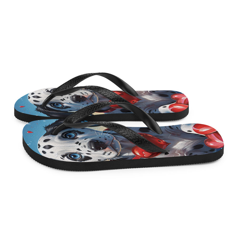 Robot Planet: We love dogs! Fluffy Dog Flap Flip Flops.