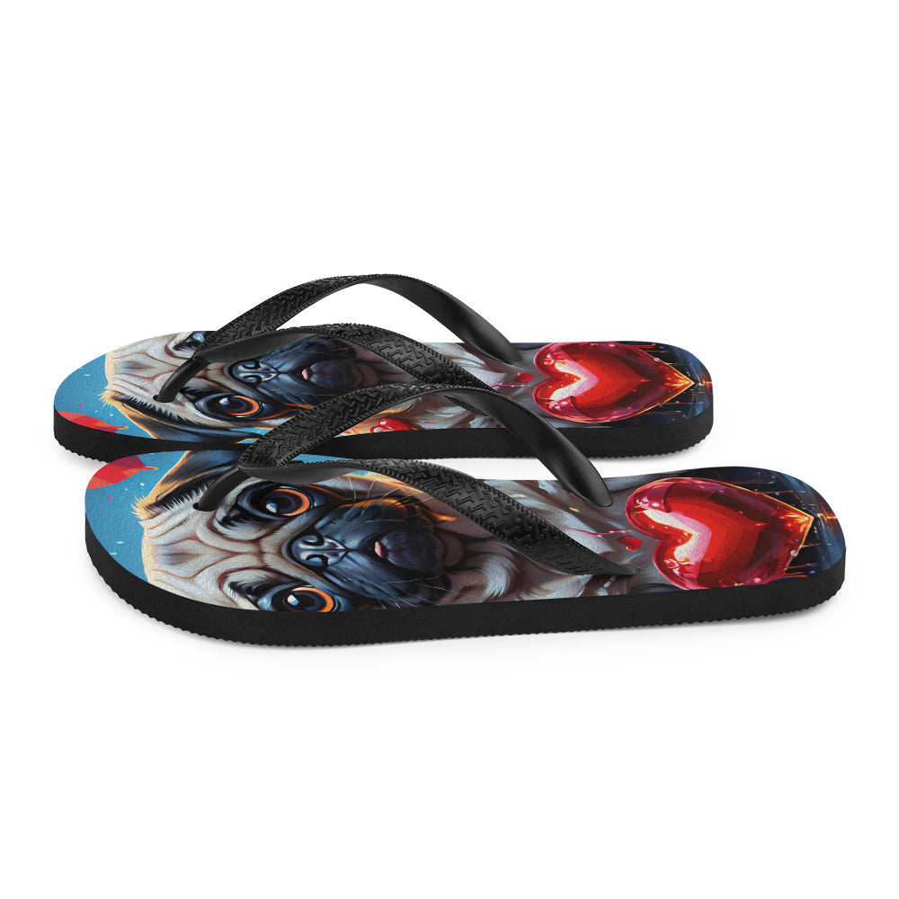 Robot Planet: We love dogs! Fluffy Dog Flap Flip Flops.