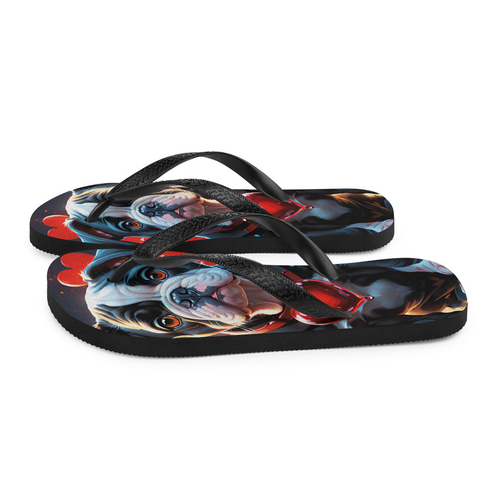 Robot Planet: We love dogs! Fluffy Dog Flap Flip Flops.