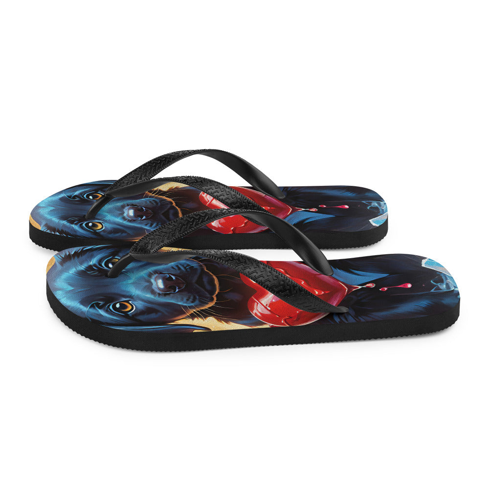 Robot Planet: We love dogs! Fluffy Dog Flap Flip Flops.