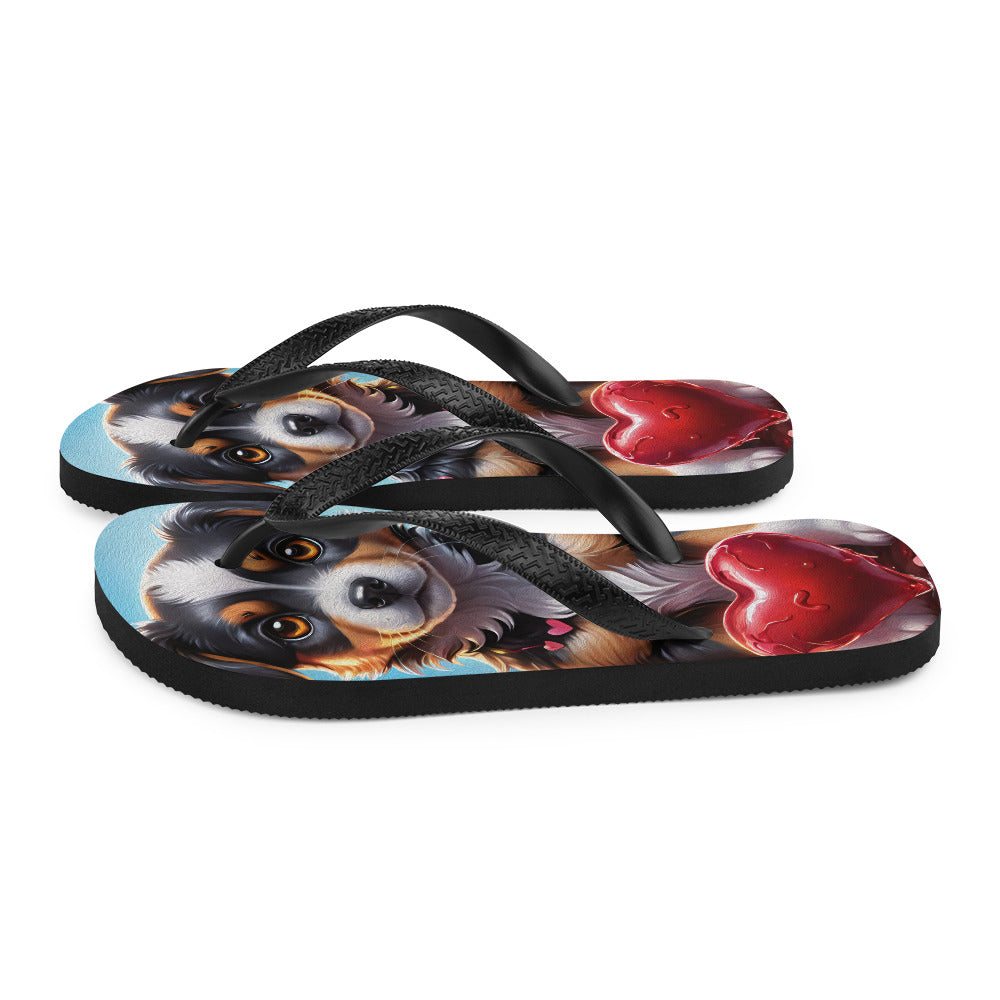 Robot Planet: We love dogs! Fluffy Dog Flap Flip Flops.