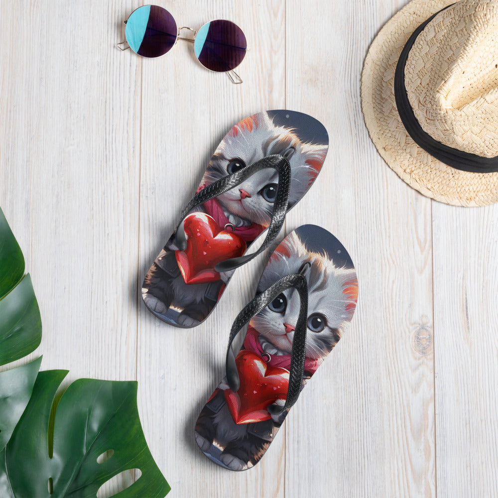 Robot Planet: We love cats! Kitty Kat Flap Flip Flops.