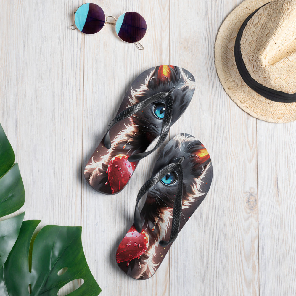 Robot Planet: We love cats! Kitty Kat Flap Flip Flops.