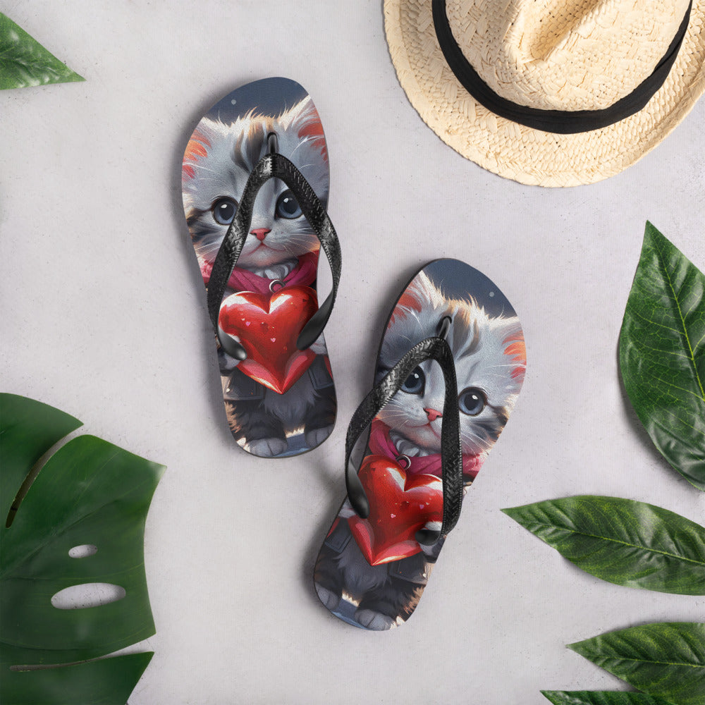 Robot Planet: We love cats! Kitty Kat Flap Flip Flops.