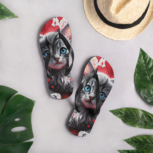 Robot Planet: We love cats! Kitty Kat Flap Flip Flops.