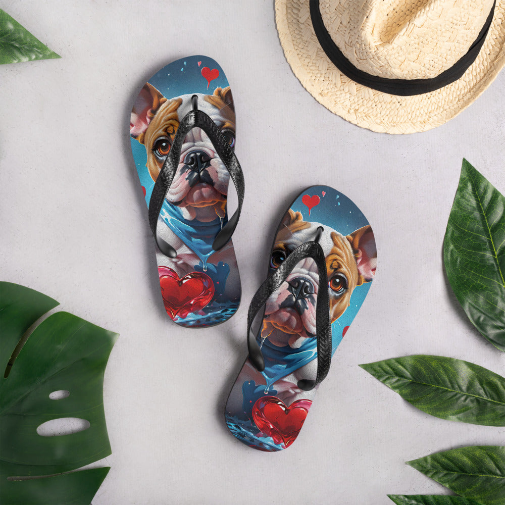 Robot Planet: We love dogs! Fluffy Dog Flap Flip Flops.