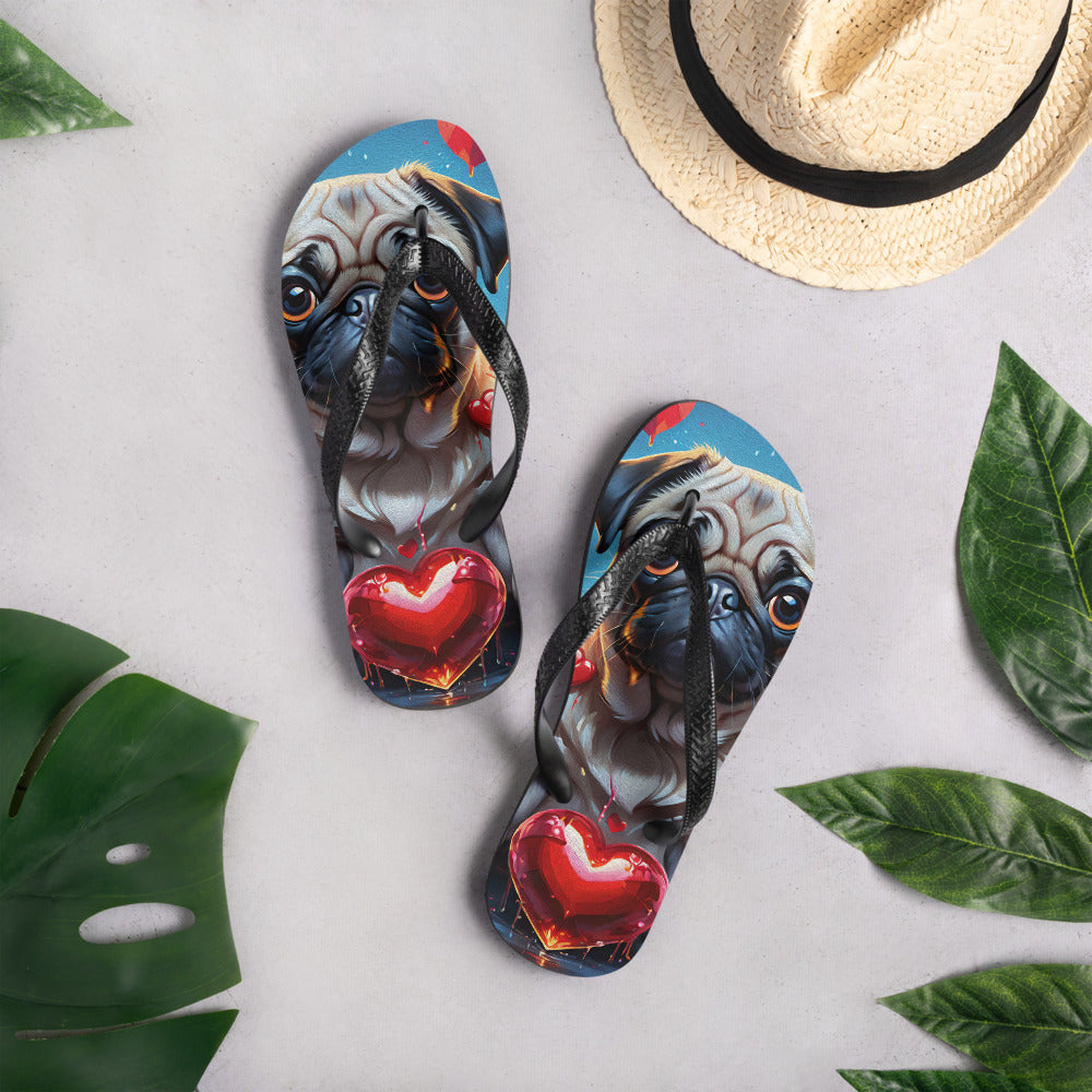 Robot Planet: We love dogs! Fluffy Dog Flap Flip Flops.