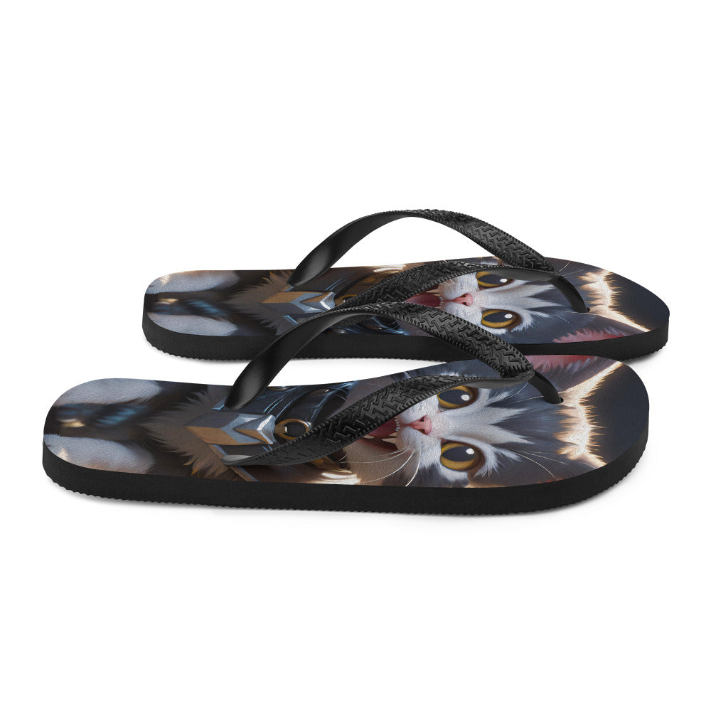 Robot Planet: We love cats! Kitty Kat Flap Flip Flops.