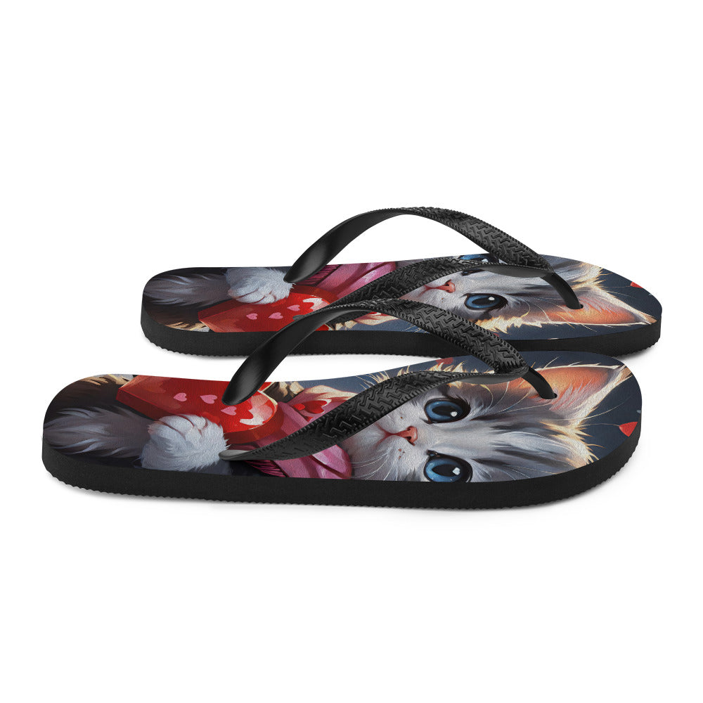 Robot Planet: We love cats! Kitty Kat Flap Flip Flops.