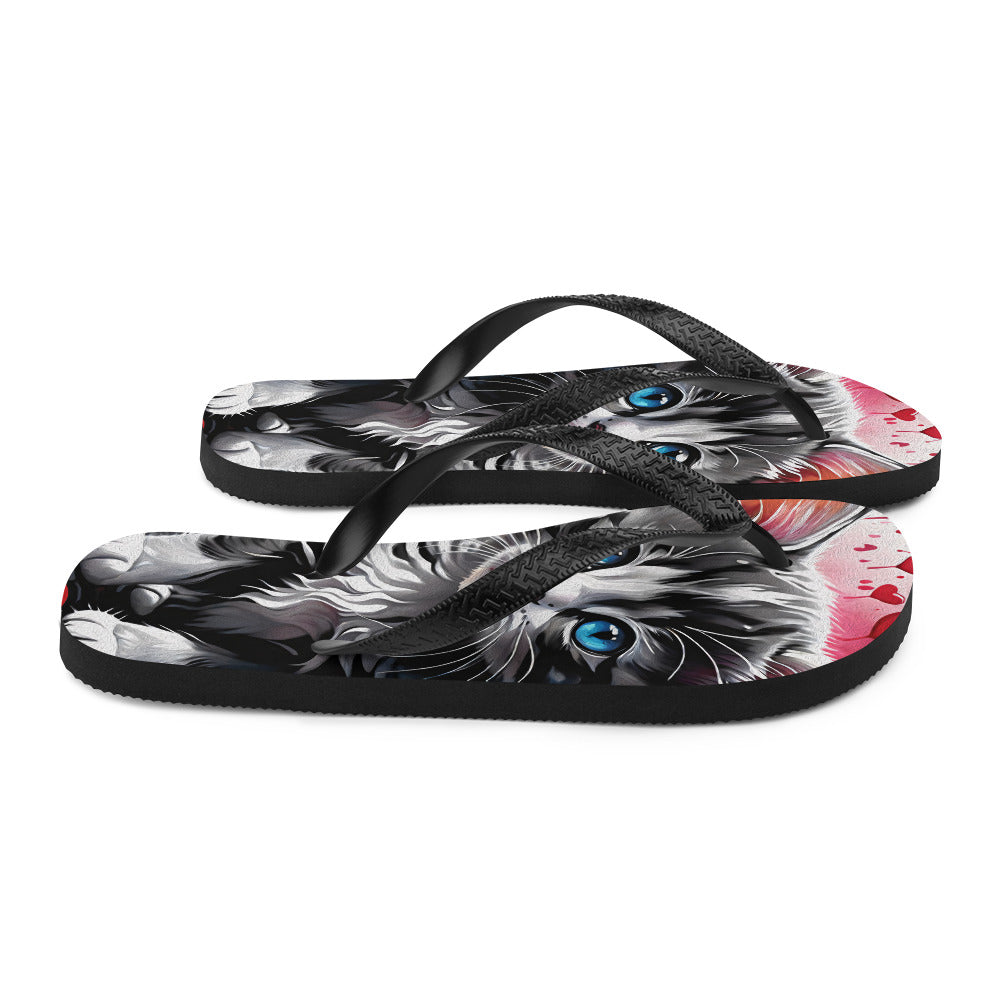 Robot Planet: We love cats! Kitty Kat Flap Flip Flops.