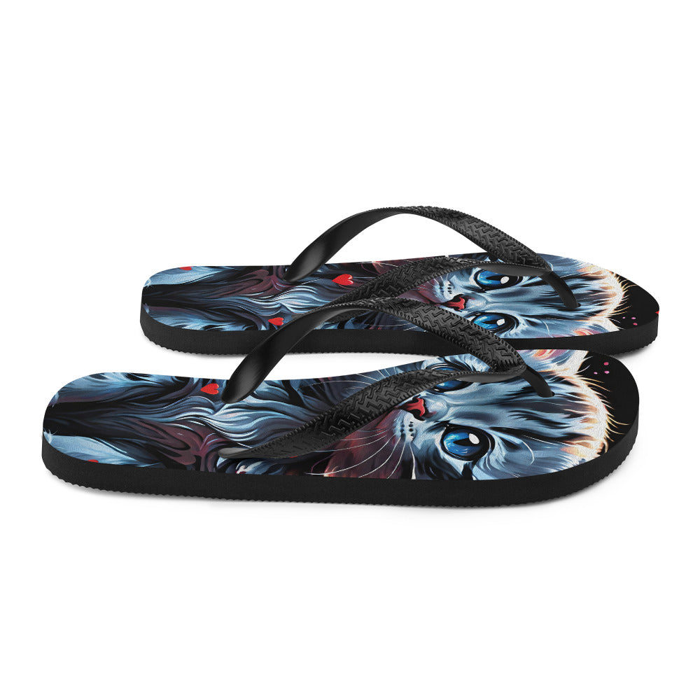 Robot Planet: We love cats! Kitty Kat Flap Flip Flops.