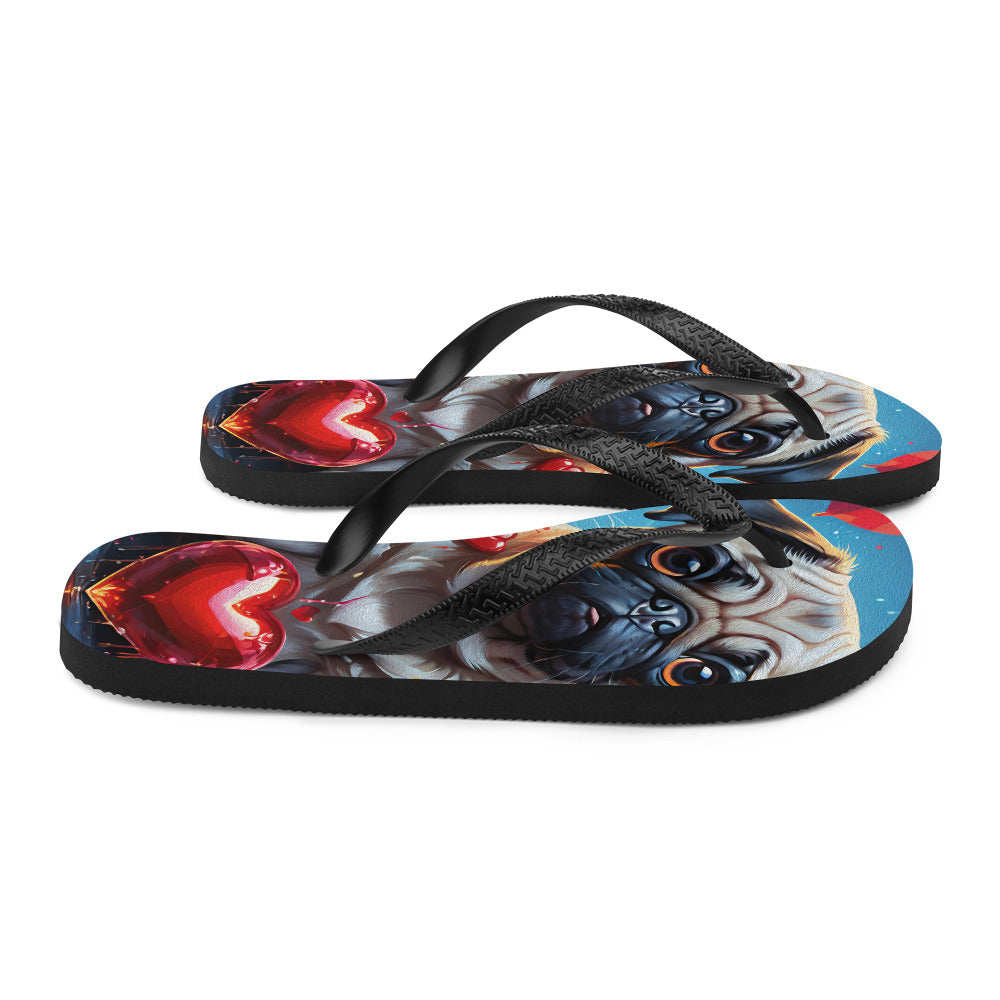 Robot Planet: We love dogs! Fluffy Dog Flap Flip Flops.