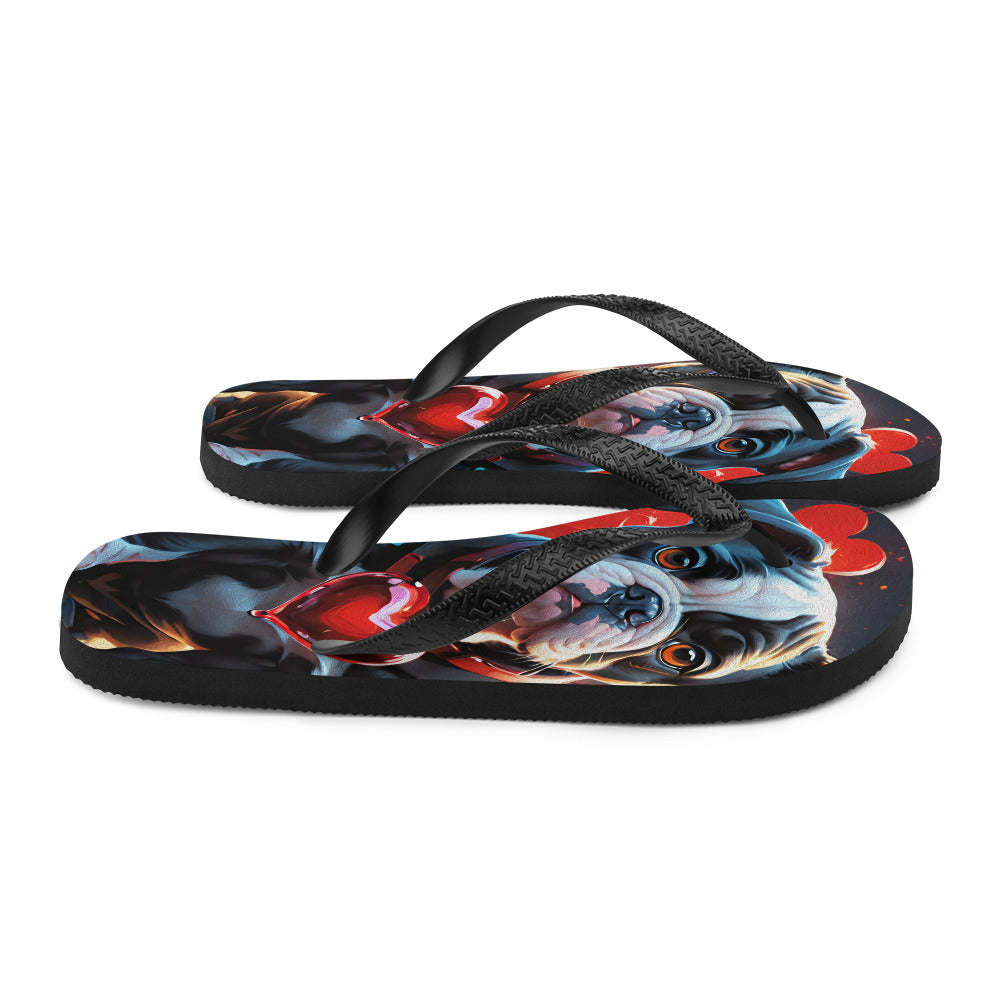 Robot Planet: We love dogs! Fluffy Dog Flap Flip Flops.