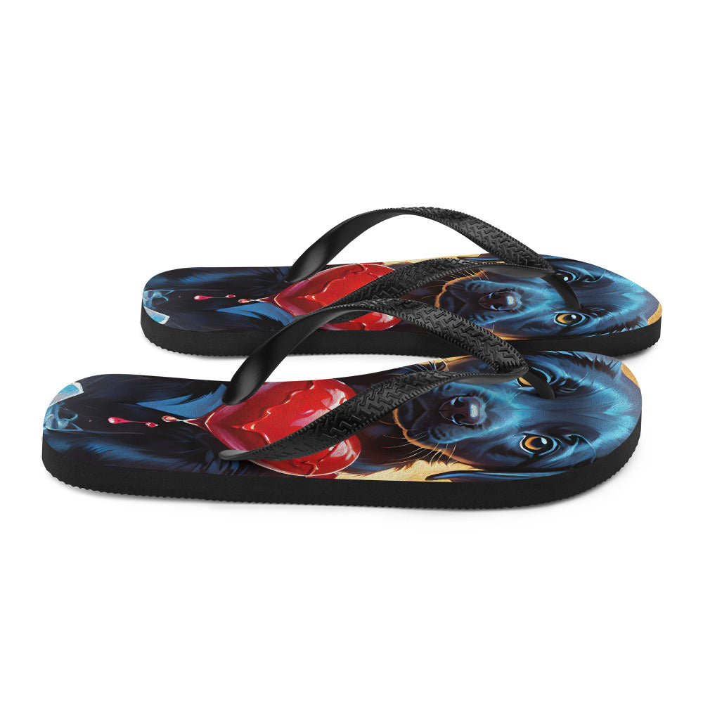 Robot Planet: We love dogs! Fluffy Dog Flap Flip Flops.