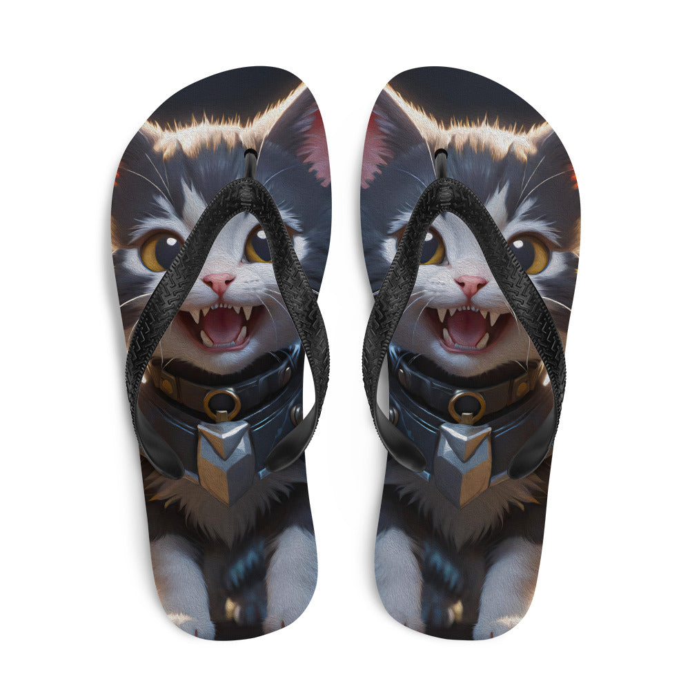 Robot Planet: We love cats! Kitty Kat Flap Flip Flops.