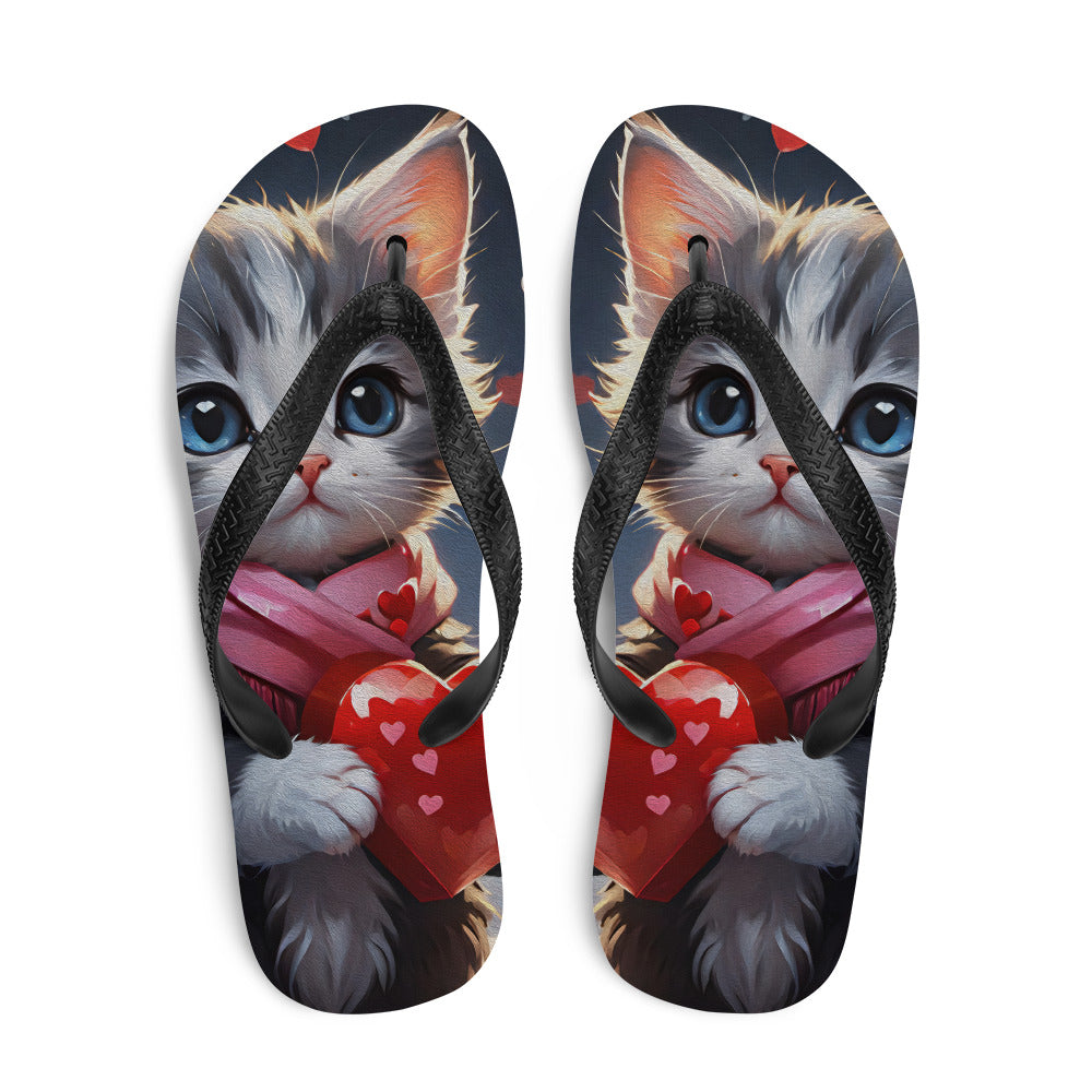 Robot Planet: We love cats! Kitty Kat Flap Flip Flops.