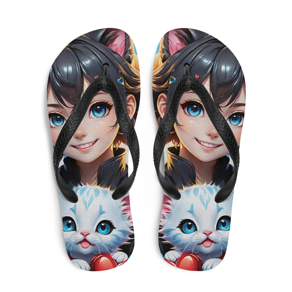 Robot Planet: We love cats! Kitty Kat Flap Flip Flops.