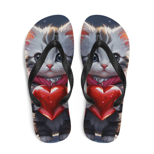 Robot Planet: We love cats! Kitty Kat Flap Flip Flops.