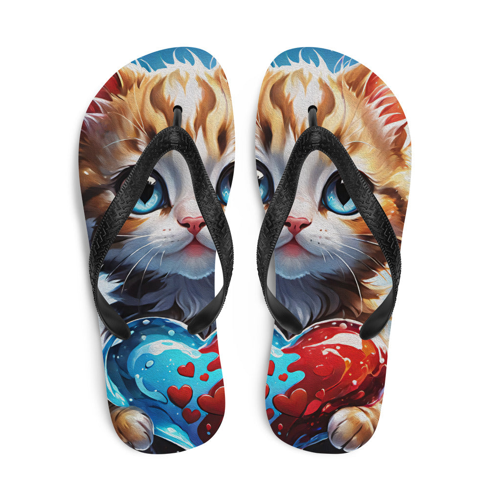 Robot Planet: We love cats! Kitty Kat Flap Flip Flops.