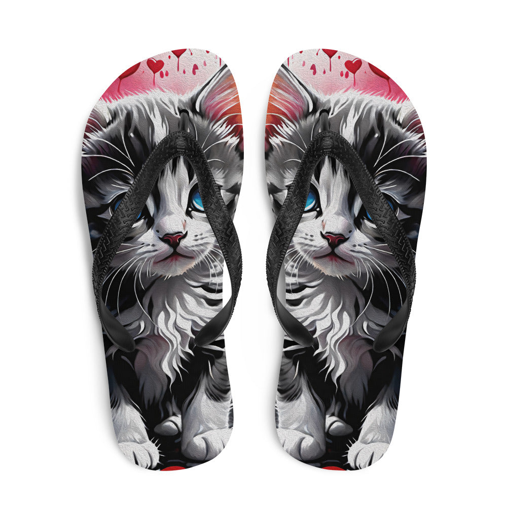 Robot Planet: We love cats! Kitty Kat Flap Flip Flops.