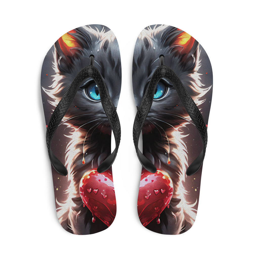 Robot Planet: We love cats! Kitty Kat Flap Flip Flops.