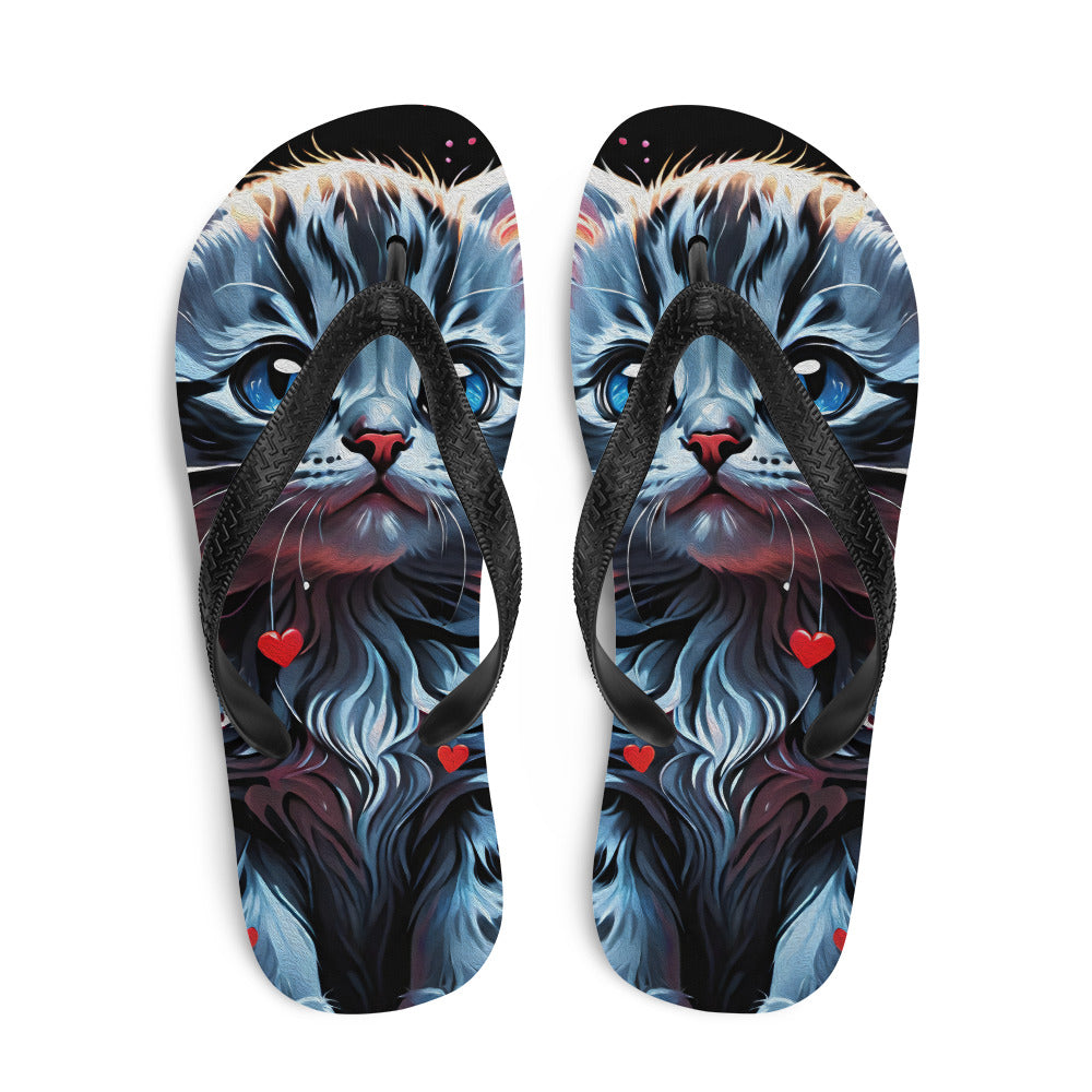 Robot Planet: We love cats! Kitty Kat Flap Flip Flops.