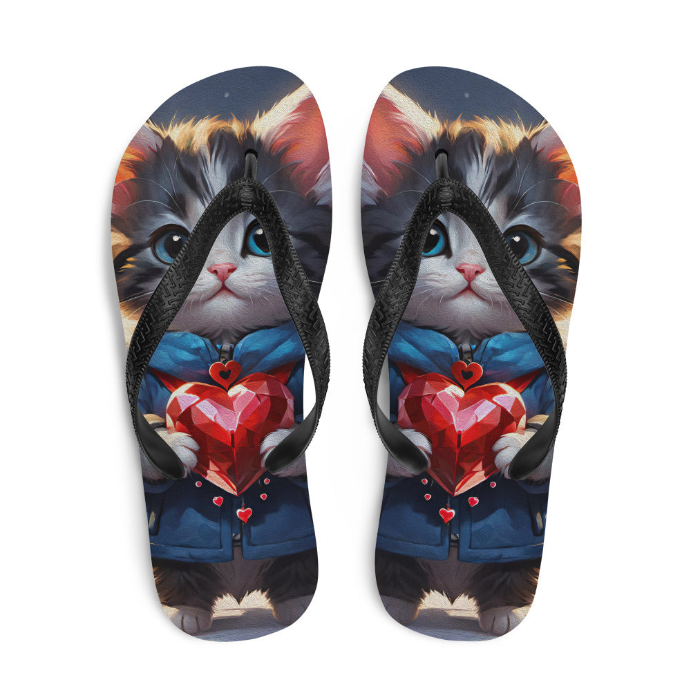 Robot Planet: We love cats! Kitty Kat Flap Flip Flops.