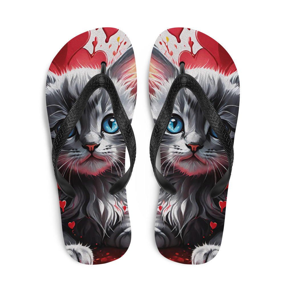 Robot Planet: We love cats! Kitty Kat Flap Flip Flops.