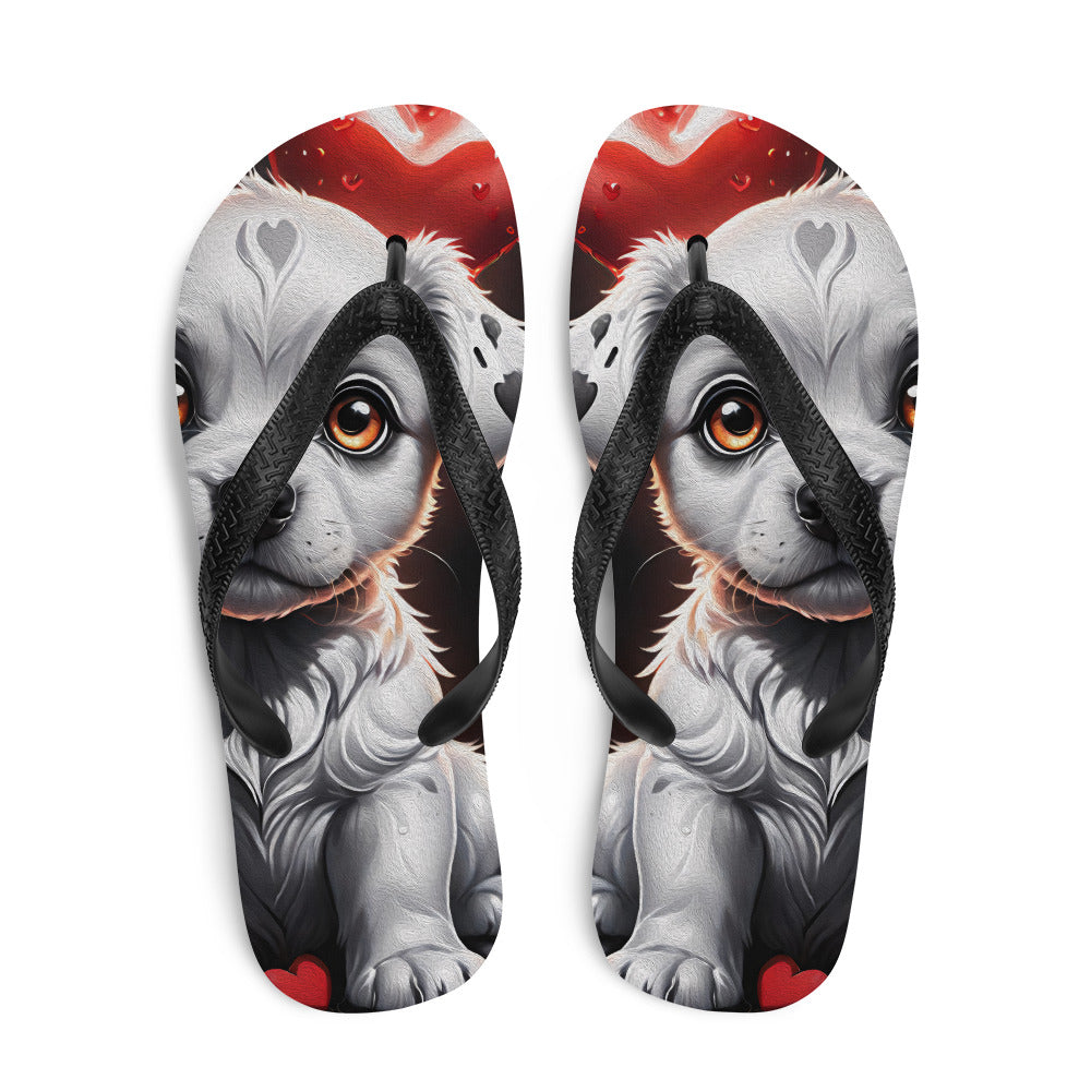 Robot Planet: We love dogs! Fluffy Dog Flap Flip Flops.