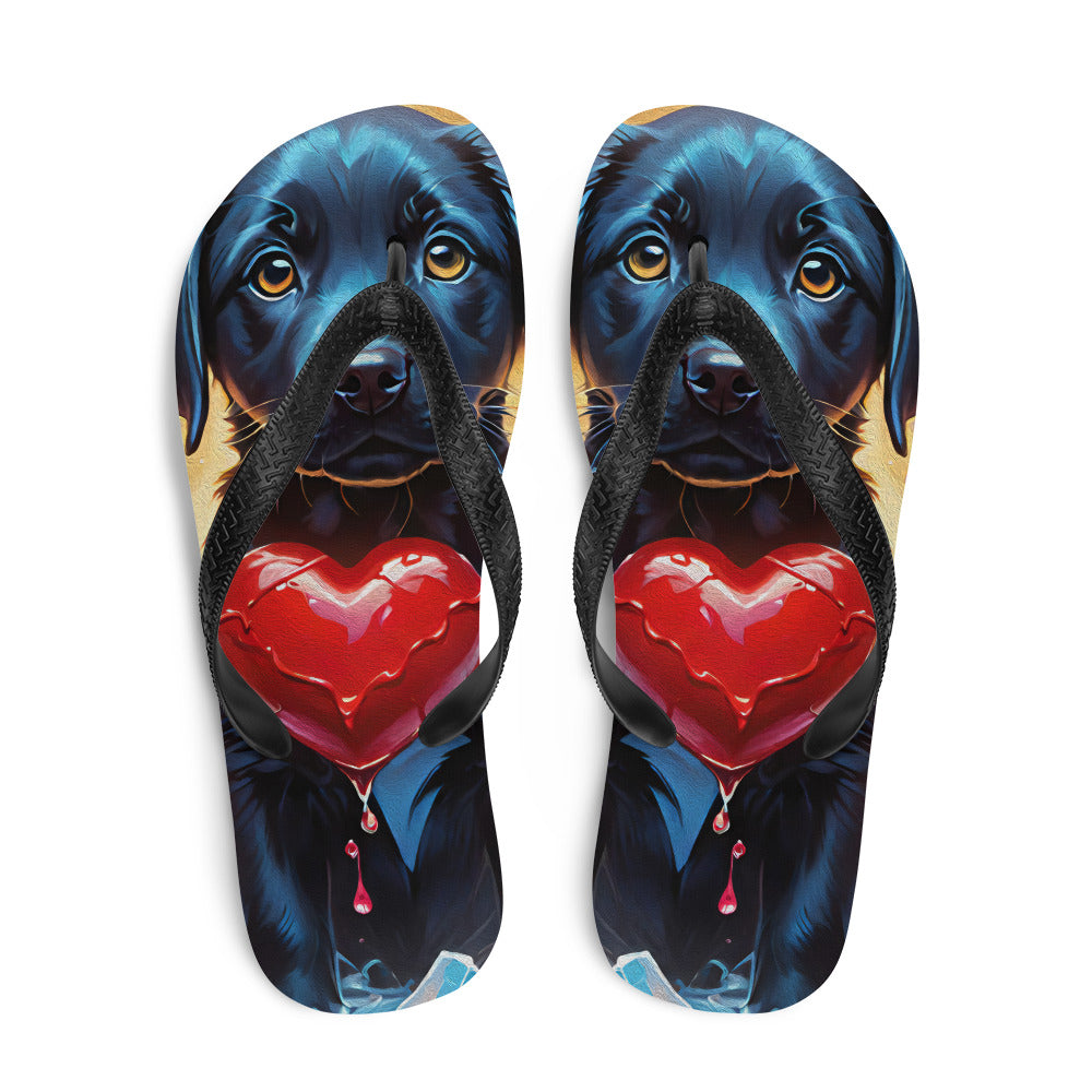 Robot Planet: We love dogs! Fluffy Dog Flap Flip Flops.