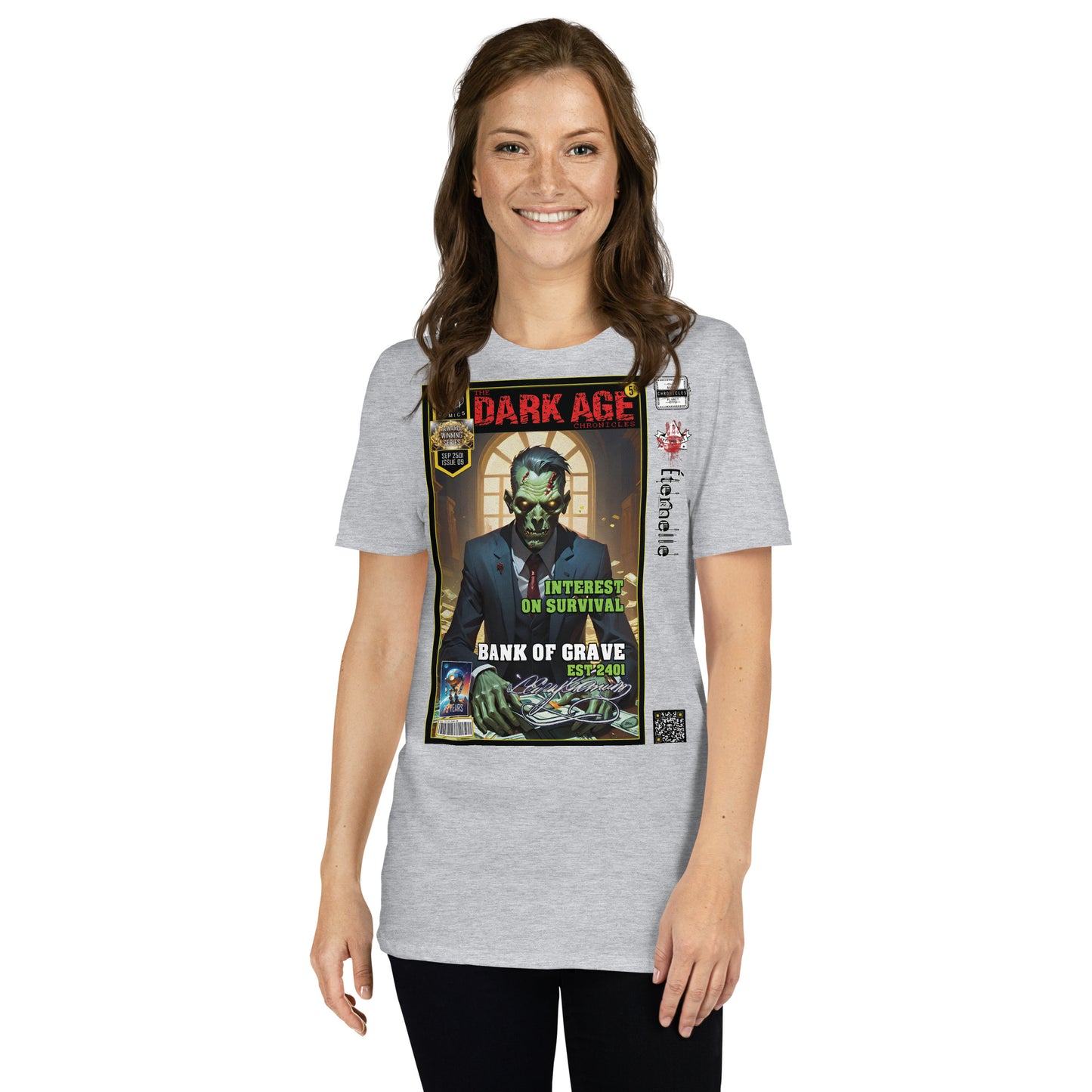 T-Shirt / Tshirt: The Dark Age: Éternelle Comics September 2501 Issue 09 - THE INTEREST ON SURVIVAL - THE BANK OF GRAVE