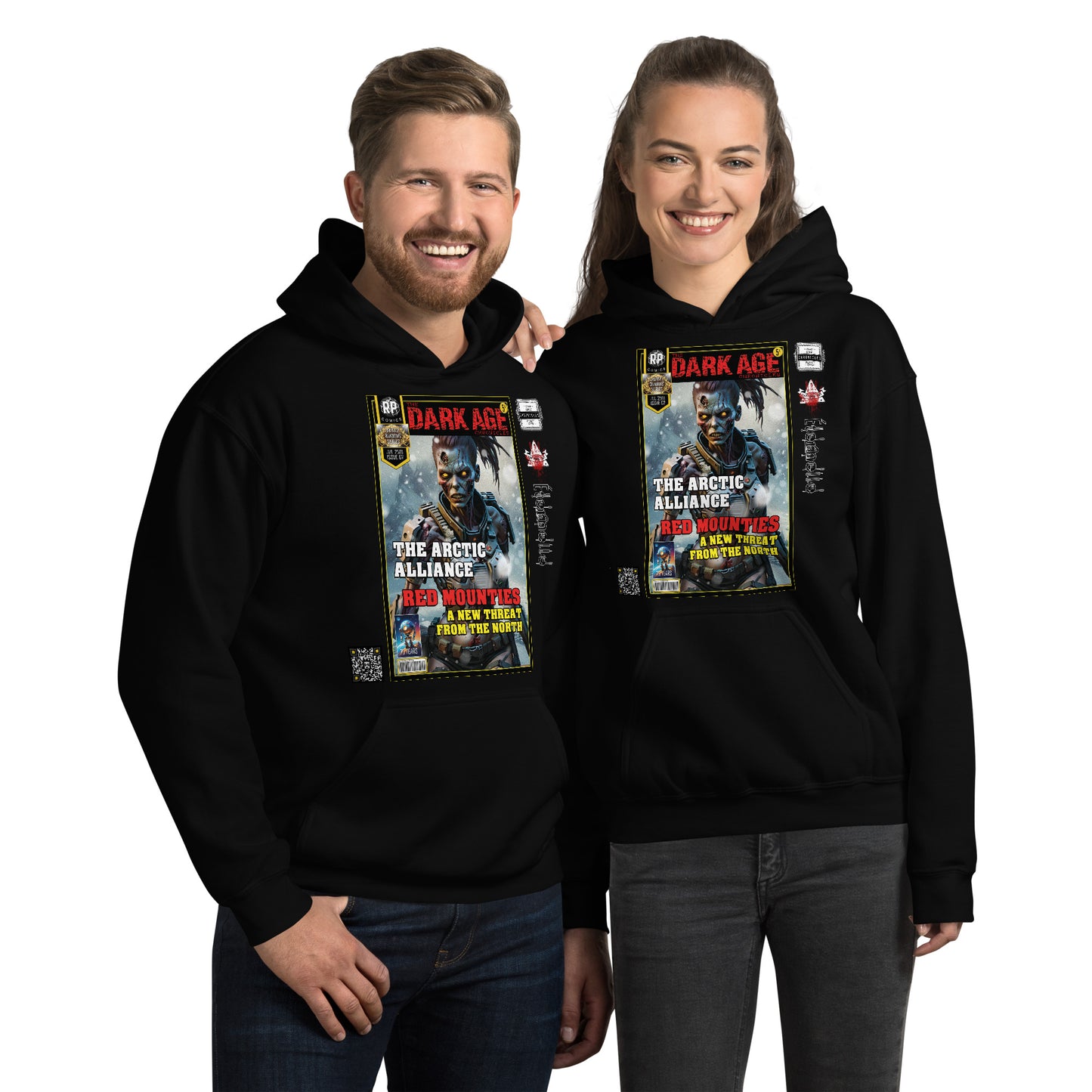 Robot Planet Unisex Hoodie / Hooded Top: The Dark Age: Éternelle Comics July 2501 Issue 07 - ARCTIC ALLIANCE - RED MOUNTIES - THREAT FROM THE NORTH