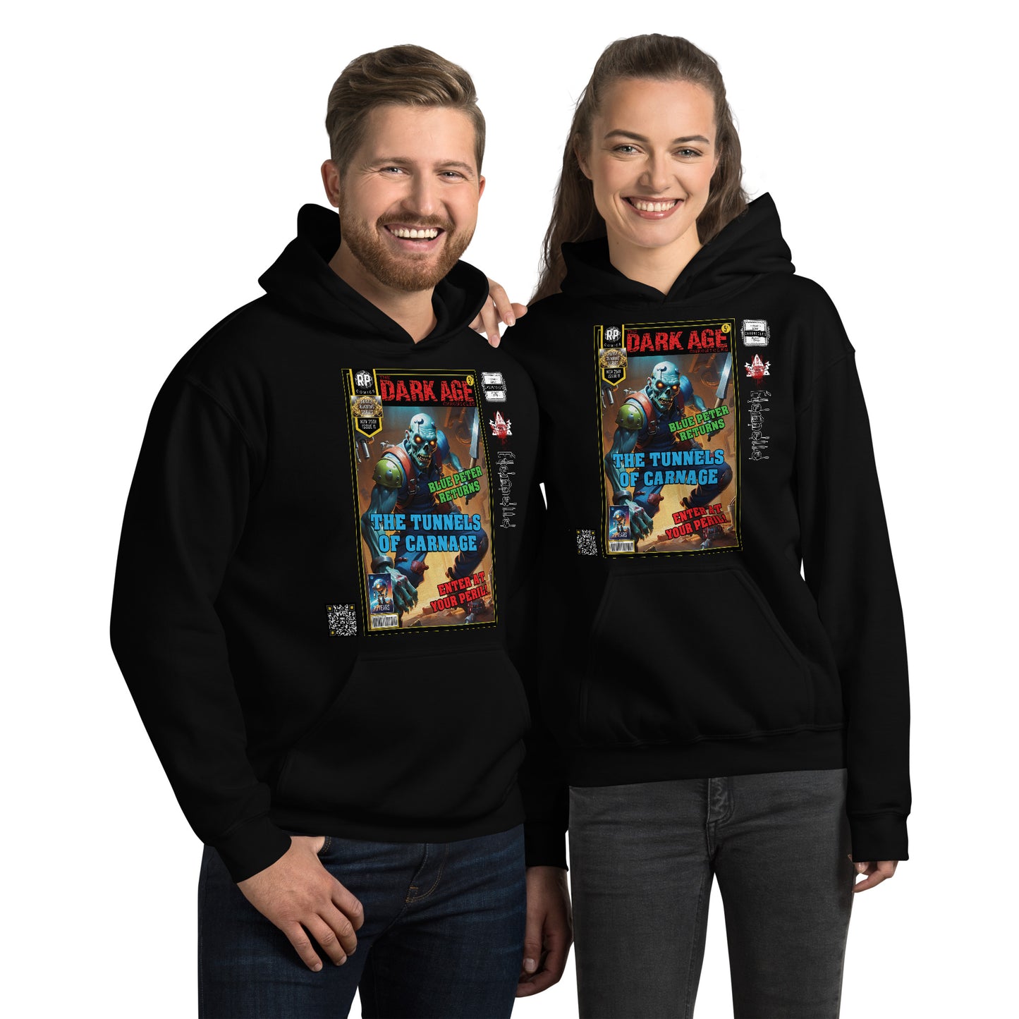 Robot Planet Unisex Hoodie / Hooded Top: The Dark Age: Éternelle Comics November 2501 Issue 11 - BLUE PETER RETURNS - TUNNELS OF CARNAGE