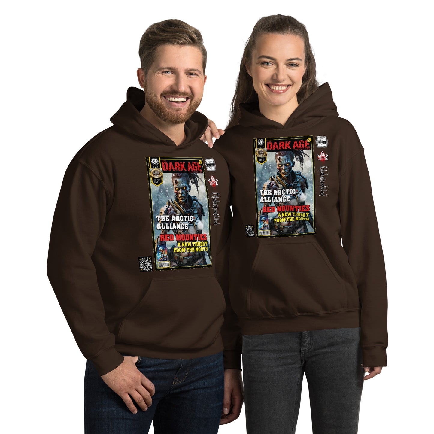 Robot Planet Unisex Hoodie / Hooded Top: The Dark Age: Éternelle Comics July 2501 Issue 07 - ARCTIC ALLIANCE - RED MOUNTIES - THREAT FROM THE NORTH