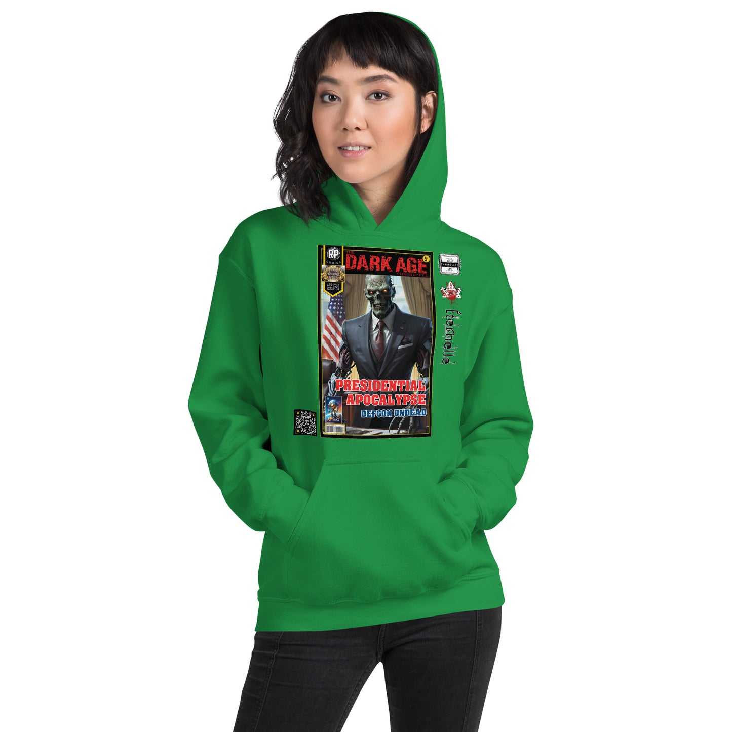 Robot Planet Unisex Hoodie / Hooded Top: The Dark Age: Éternelle Comics April 2501 Issue 04 - PRESIDENTIAL APOCALYPSE - DEFCON UNDEAD