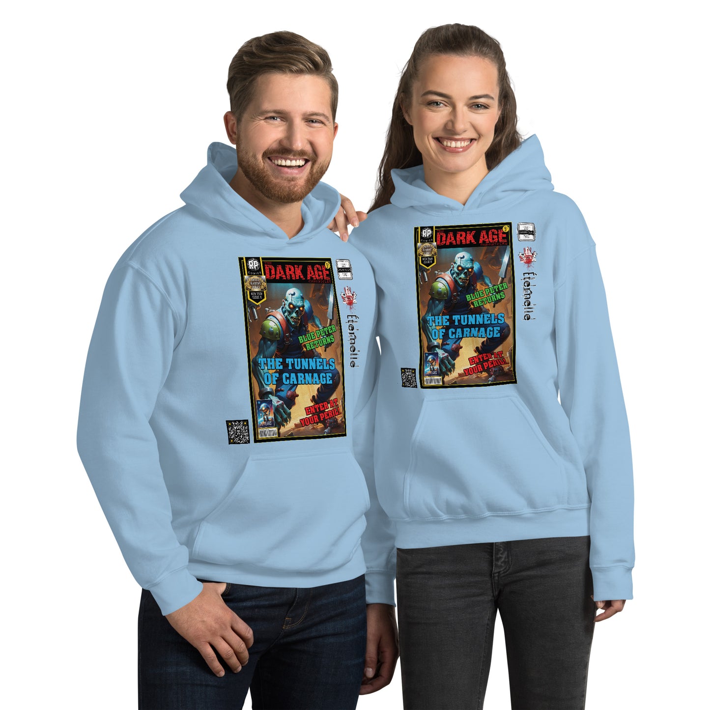 Robot Planet Unisex Hoodie / Hooded Top: The Dark Age: Éternelle Comics November 2501 Issue 11 - BLUE PETER RETURNS - TUNNELS OF CARNAGE