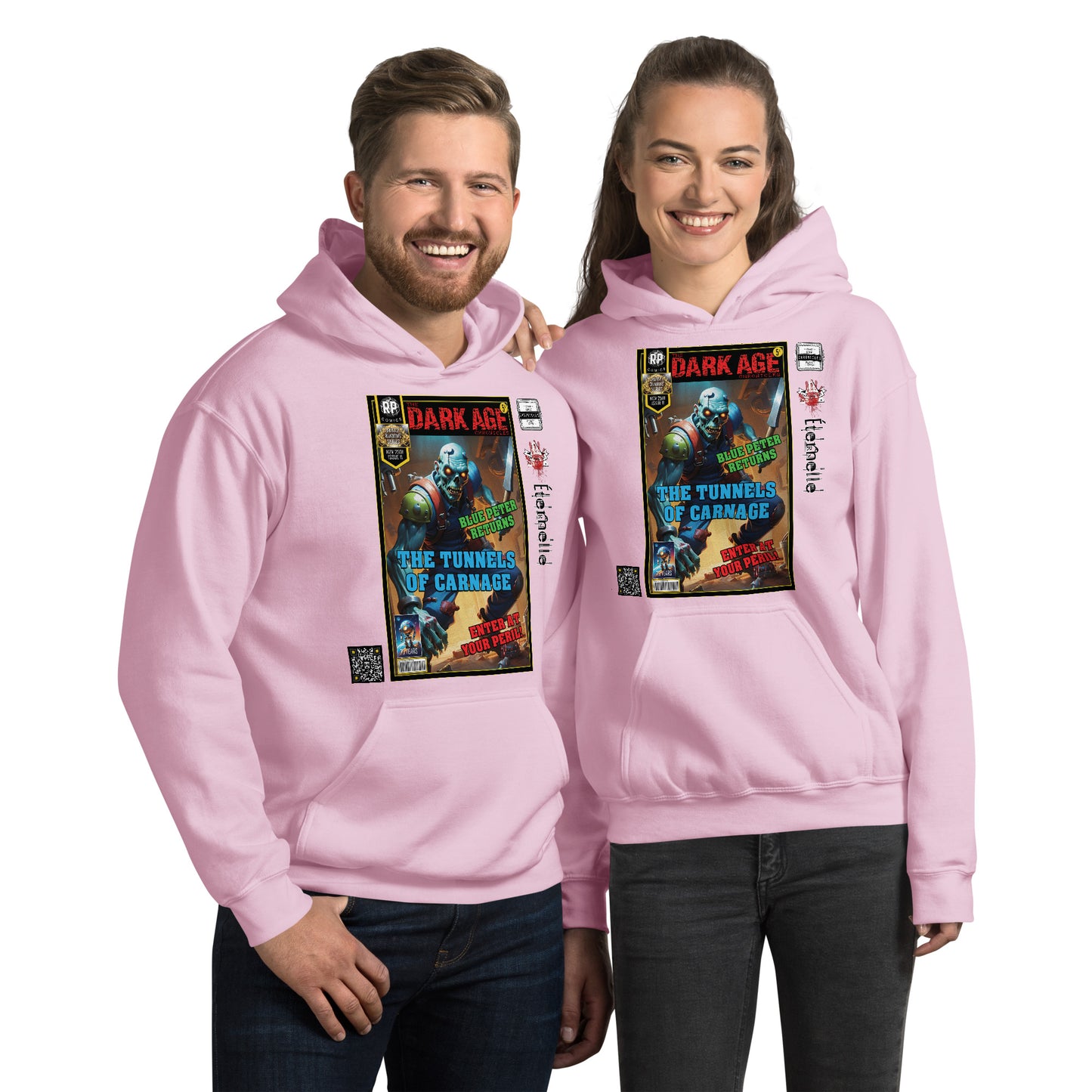 Robot Planet Unisex Hoodie / Hooded Top: The Dark Age: Éternelle Comics November 2501 Issue 11 - BLUE PETER RETURNS - TUNNELS OF CARNAGE