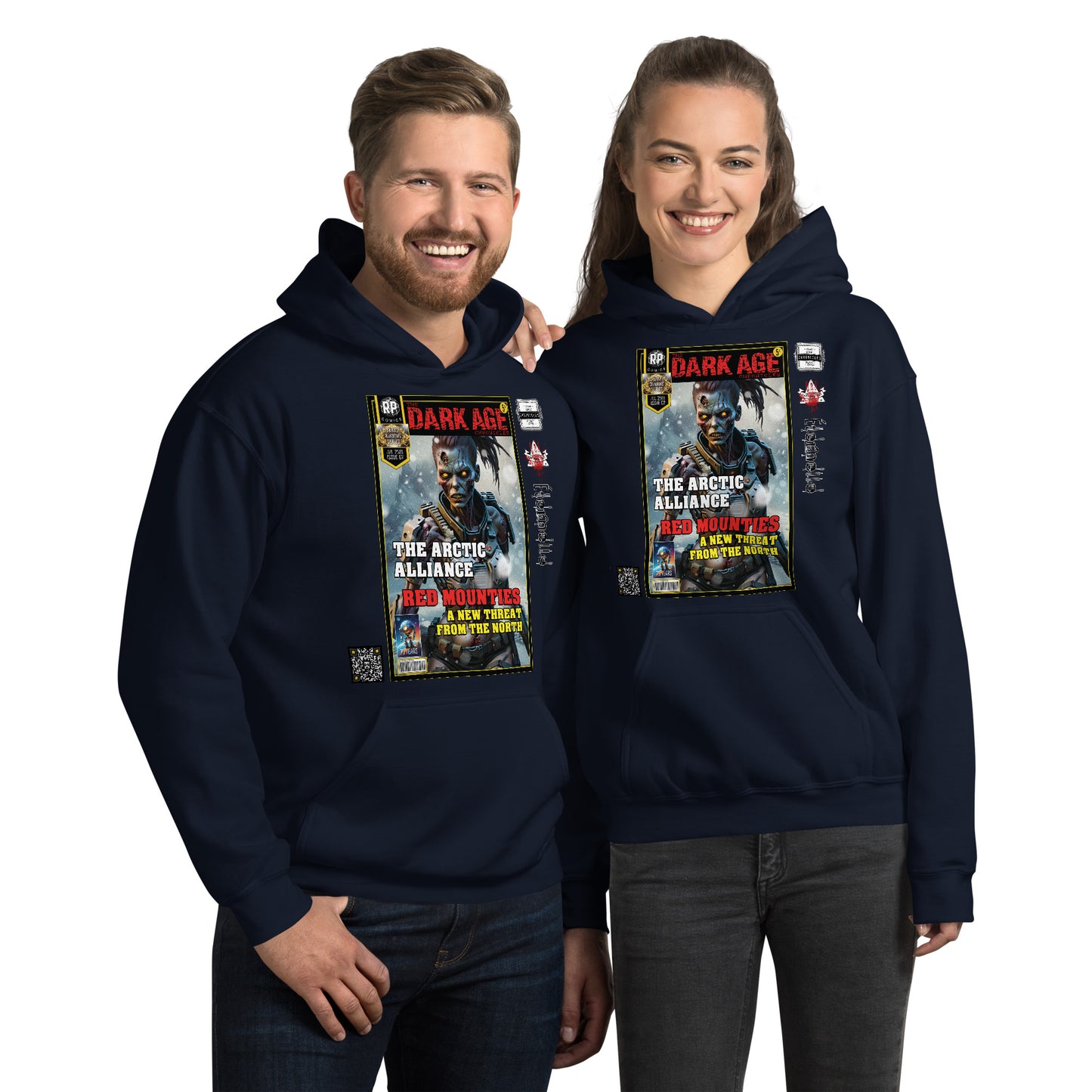 Robot Planet Unisex Hoodie / Hooded Top: The Dark Age: Éternelle Comics July 2501 Issue 07 - ARCTIC ALLIANCE - RED MOUNTIES - THREAT FROM THE NORTH