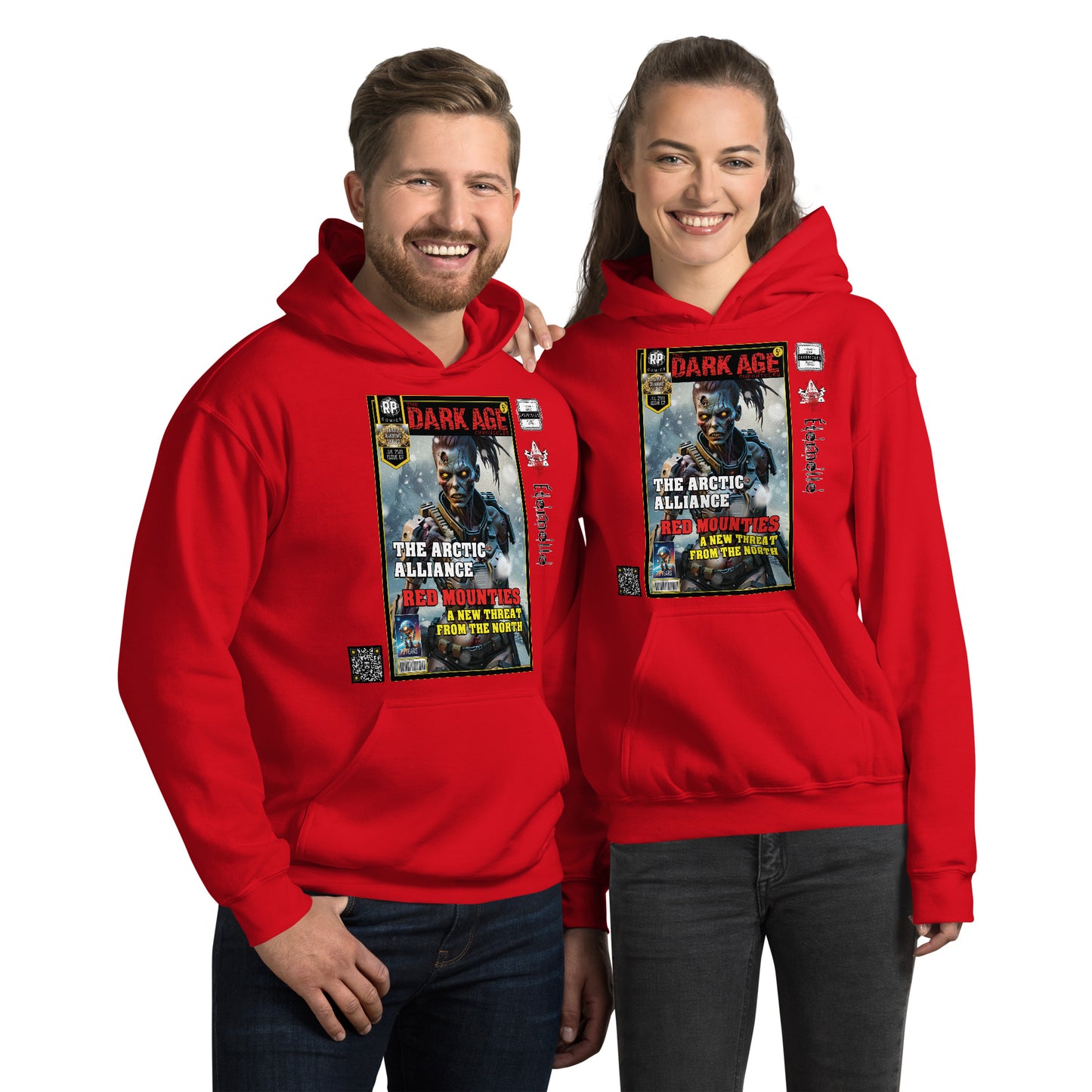 Robot Planet Unisex Hoodie / Hooded Top: The Dark Age: Éternelle Comics July 2501 Issue 07 - ARCTIC ALLIANCE - RED MOUNTIES - THREAT FROM THE NORTH