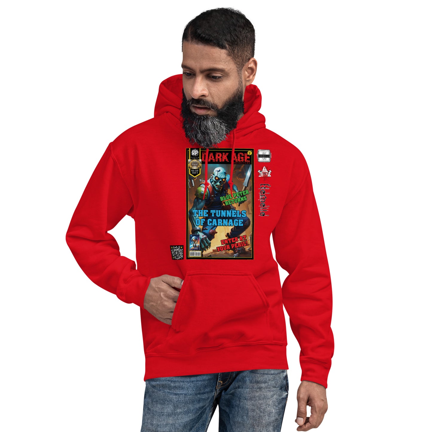 Robot Planet Unisex Hoodie / Hooded Top: The Dark Age: Éternelle Comics November 2501 Issue 11 - BLUE PETER RETURNS - TUNNELS OF CARNAGE