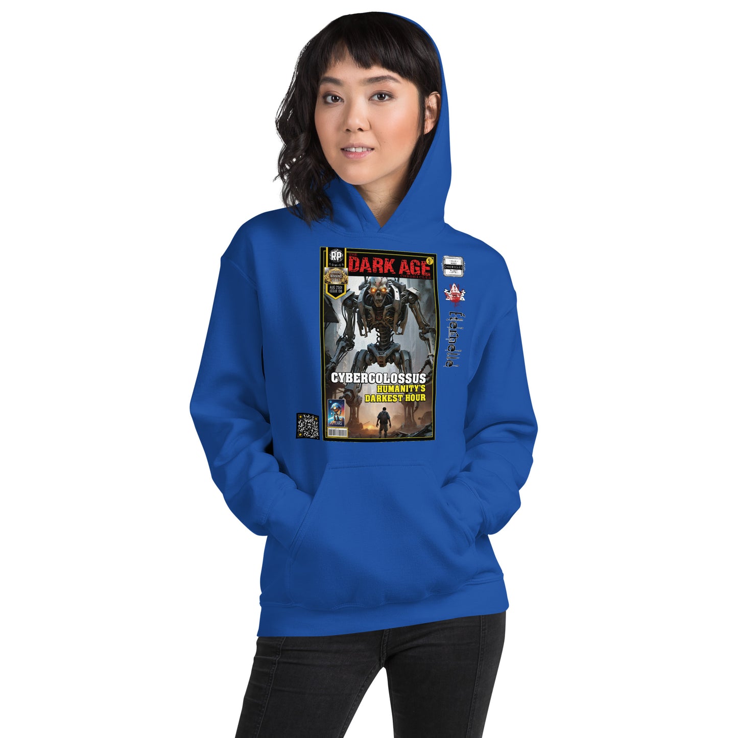 Robot Planet Unisex Hoodie / Hooded Top: The Dark Age: Éternelle Comics August 2501 Issue 08 - CYBERCOLOSSUS - HUMANITY'S DARKEST HOUR