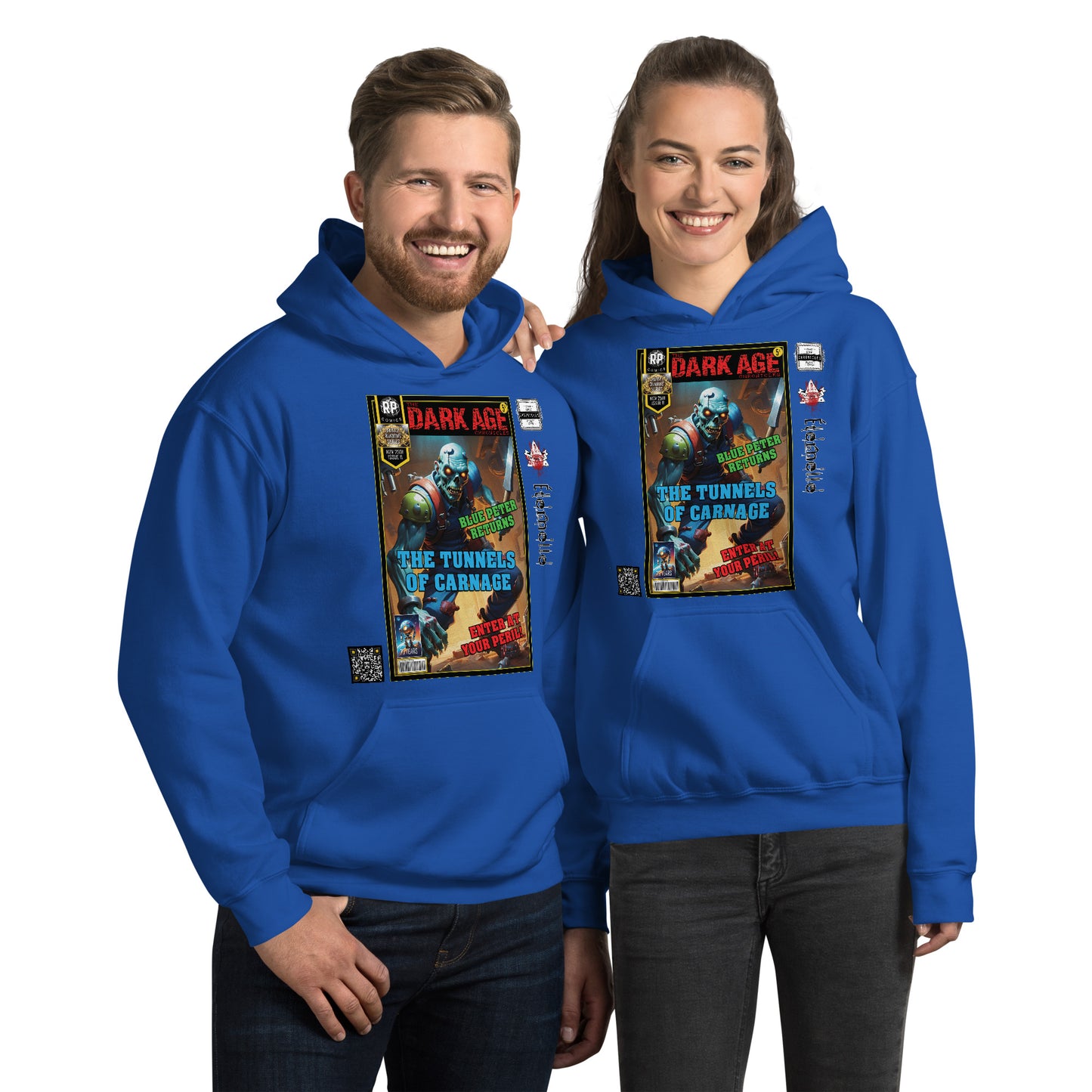 Robot Planet Unisex Hoodie / Hooded Top: The Dark Age: Éternelle Comics November 2501 Issue 11 - BLUE PETER RETURNS - TUNNELS OF CARNAGE