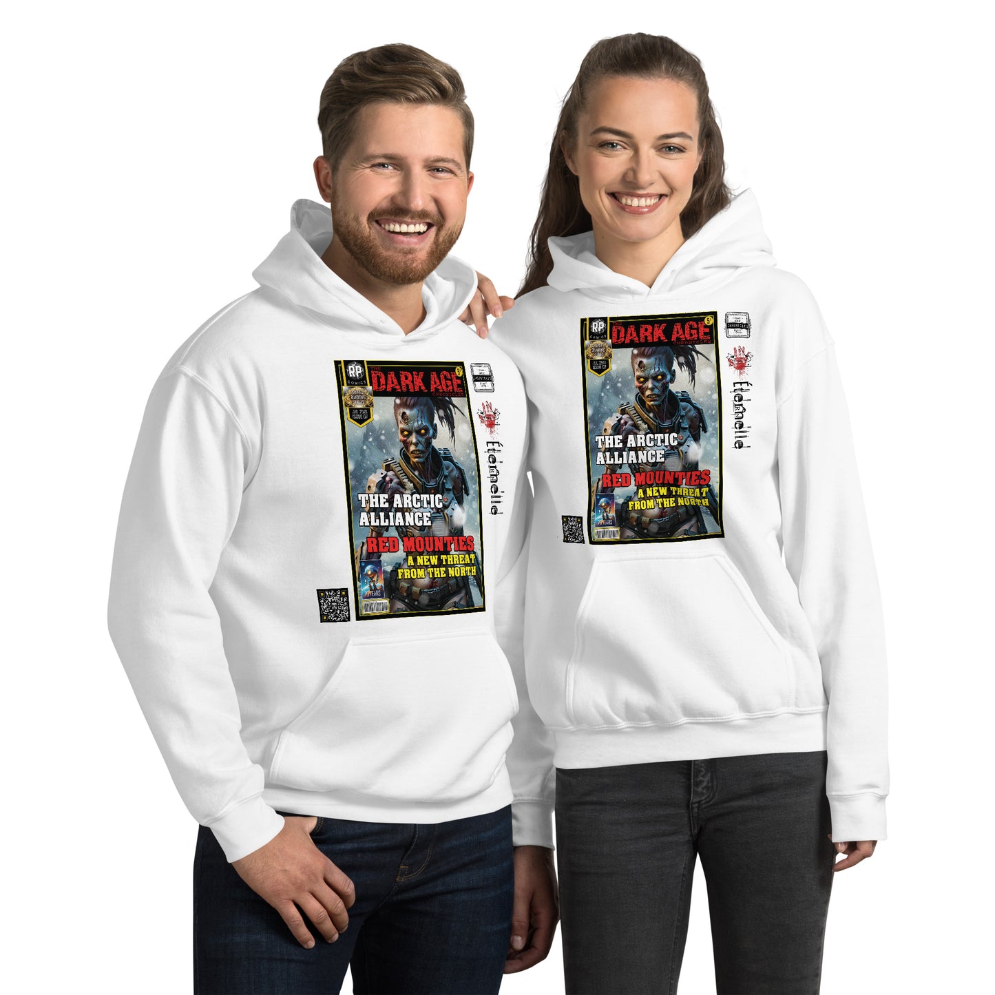 Robot Planet Unisex Hoodie / Hooded Top: The Dark Age: Éternelle Comics July 2501 Issue 07 - ARCTIC ALLIANCE - RED MOUNTIES - THREAT FROM THE NORTH