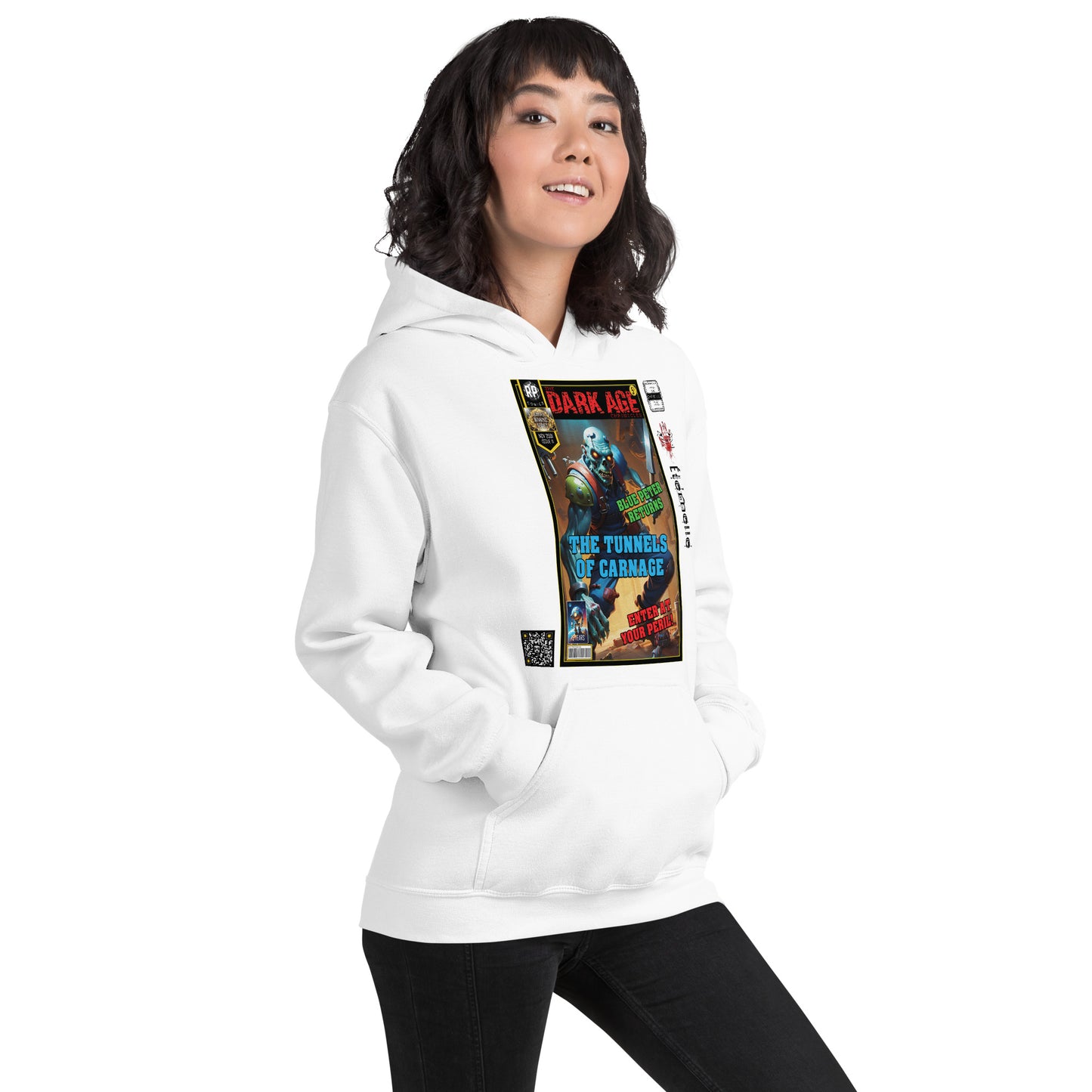 Robot Planet Unisex Hoodie / Hooded Top: The Dark Age: Éternelle Comics November 2501 Issue 11 - BLUE PETER RETURNS - TUNNELS OF CARNAGE